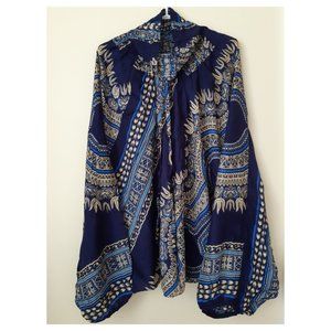 (C3)100%Rayon Harem Pants (Tridents around Circle)